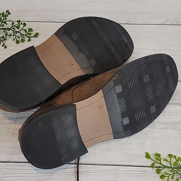 Robert David Davenport Mens Brown Faux Suede Oxfords Casual Shoes Size 9.5 - Picture 8 of 9